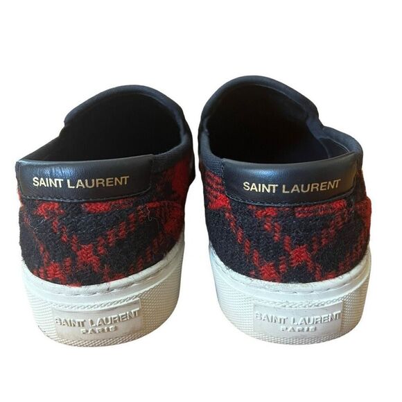 Saint Laurent Venice Slip On Sneaker Harris Tweed Size 36 US 5 - Picture 6 of 8